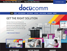 Tablet Screenshot of docucomm.ca
